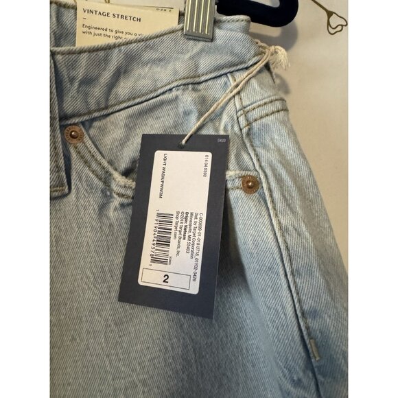 New Universal Thread Jeans Women’s  Size 2 Curvy High Rise Crop Light Denim 047 - Picture 7 of 9